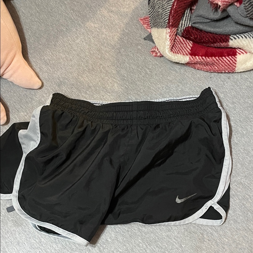 Nike Women's Black and Gray Athletic Shorts